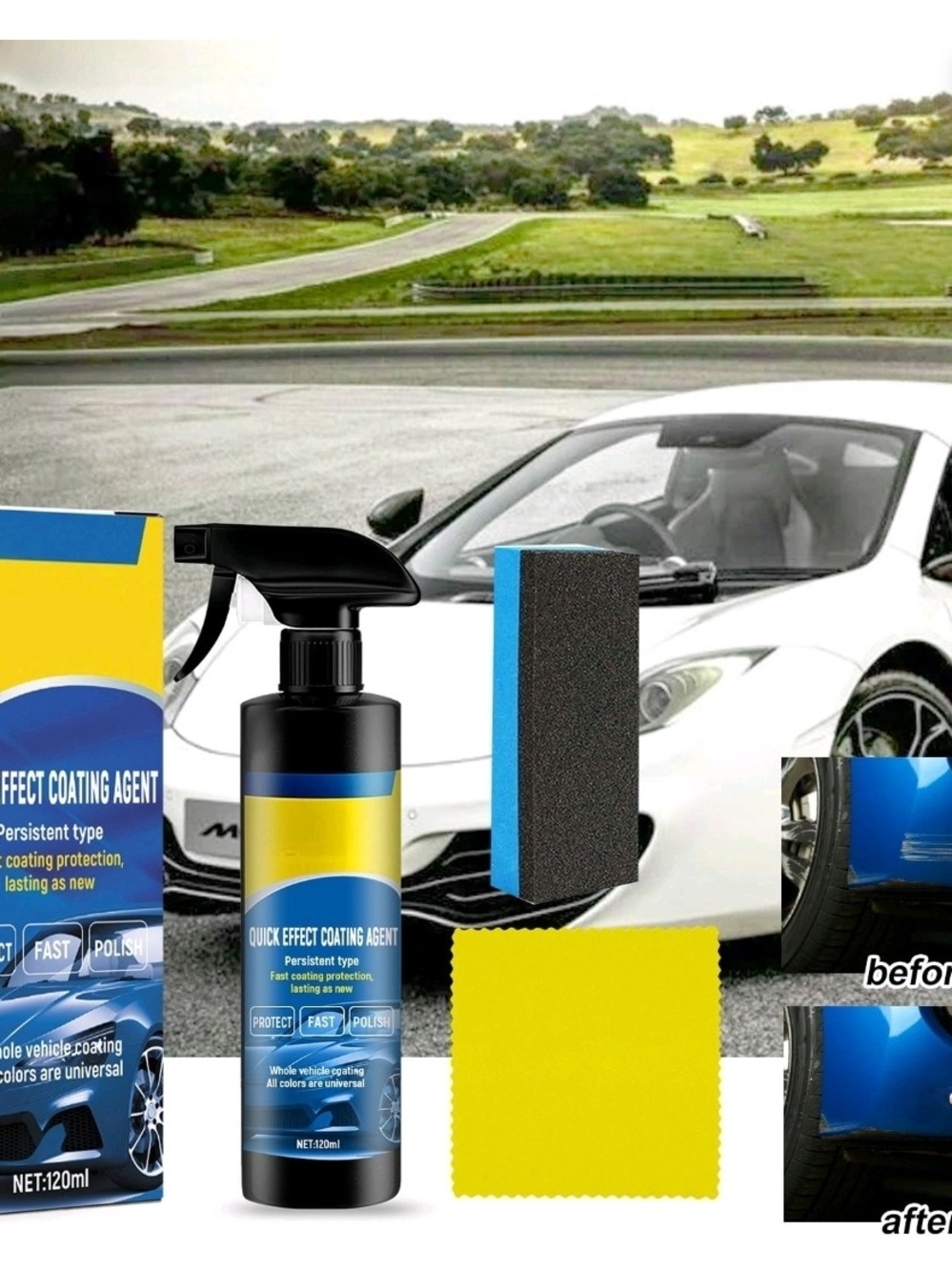 Homonth Quick Effect Coating Agent car care kit. 🚗✨